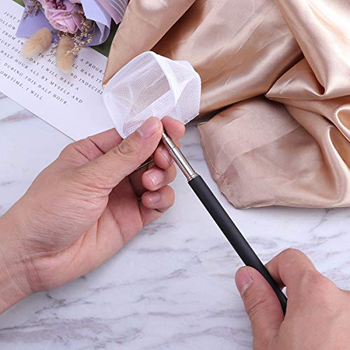 Square Aquarium Fishing Net, Eco-Friendly 3D Fish Tank Nets, Adjustable Stainless Steel Handle Pocket Shrimp Catching Nets (Black)