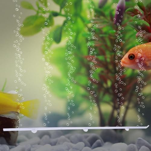 6 Pcs 4.13 Inch Aquarium Air Stone Bubble Bar Transparent Plastic Diffuser with Suction Cups for Fish Tank Oxygenation