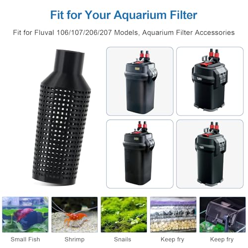 Aquarium Filter Intake Guard, Aquarium Intake Guard Fits for Fluval 107/106/206/207 Models, Fish Safe Filter Cover Aquarium Filter Accessories