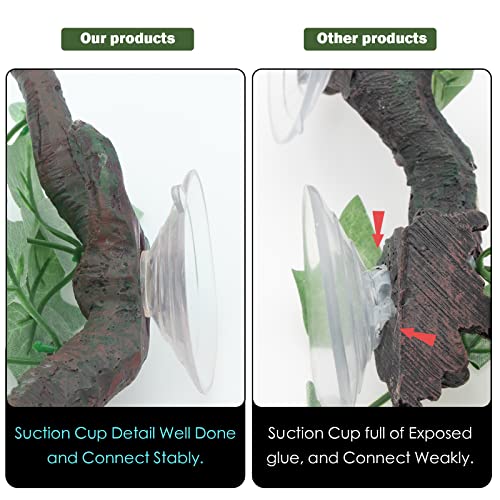 AQUA KT Reptile Corner Branch Terrarium Plant Decoration with Suction Cup for Amphibian Lizard Snake Climbing - color: Climbing Branch