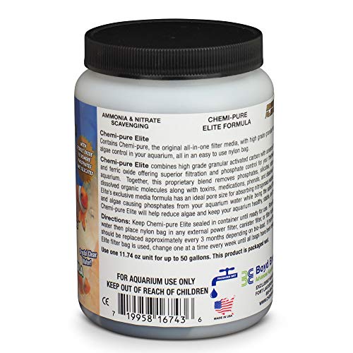 Boyd Enterprises ABE16743 Chemipure Elite for Aquarium, 11.74-Ounce (Pack of 2) - size: 11.74 oz (Pack of 2)