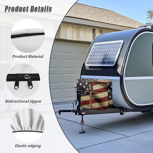 American Flag Cross Travel Trailer Propane Tank Cover Waterproof Propane Gas Tank Cover for Camper Weather Resistant Gas Cylinder Covers - color: American Flag Cross, size: S(20LB)