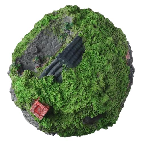 Aquarium Decoration Simulation Aquatic Resin House Simulation Thatched House Betta Hideout Cave for Fish Tank