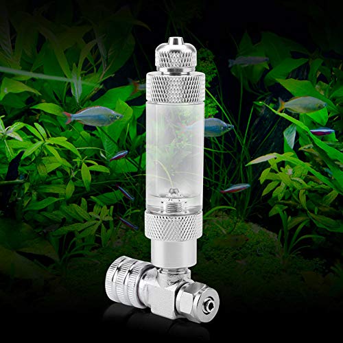 Fish Tank CO2 Needle Check Valve, Aquarium System CO2 Regulator Bubble Counter DIY Accessory Stainless Steel Generator Flow Control Single Head Micro metering Needle Valves Air Pump Diffuser