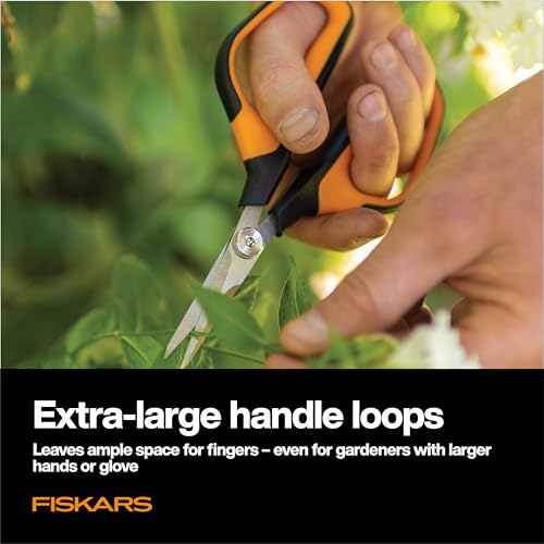 Fiskars Comfort Loop Pruning Snips, Garden Gifts for Women, Extra Large SoftGrip Handle, Yard and Garden Tools 7", Orange/Black - style: Pruning Shears (Comfort Loop Handles)