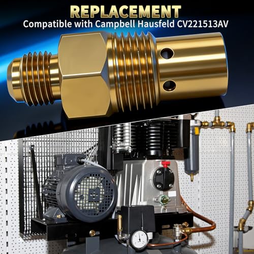 for Campbell Hausfeld Air Compressor Check Valve Compatible with 1/2-inch NPT Male Threaded Air Tank x 9/16-inch Compressed Air Hose 1/8-inch NPT Unloader Replace One-way