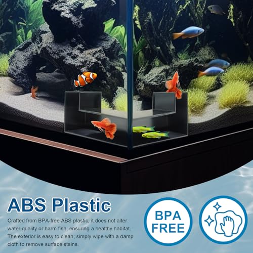 Aquarium Tunnel and Fish Cave – Dual-Entrance Underground Hiding Caves for Small Fish, Fish Tank Decor for Shrimp, Corydoras, Loaches, Betta and Small Bottom Dwellers