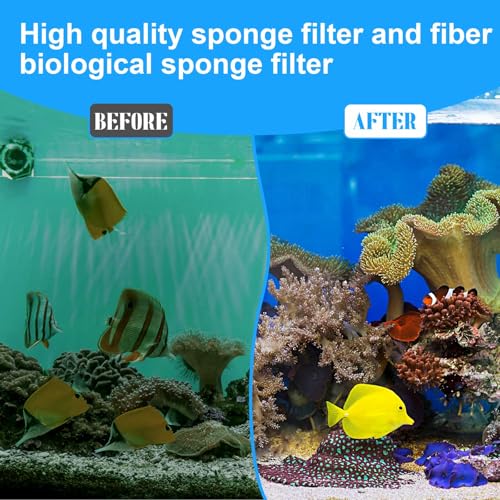 Filter Foam Cartridge Pad Compatible with Fluval U3 Poly-Max with Zeolite Particles Underwater Sponge Aquarium Underwater Filter Replacement Accessories for Aquarium Fish Tank