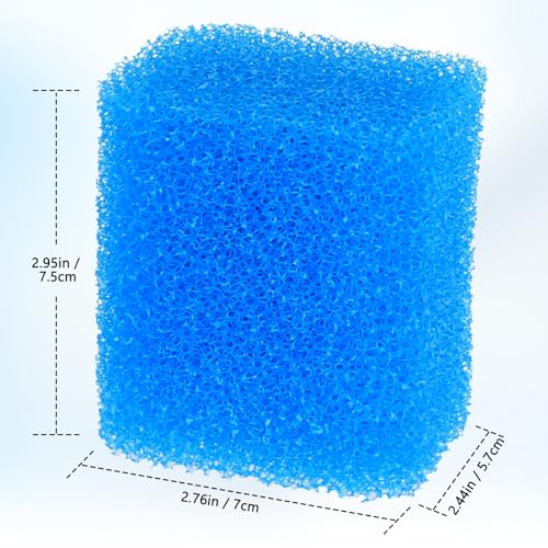fishkeeper Replacement Filter Sponge for Aquariums (3 Pack), Washable and Reusable Biological Filter Sponge Media for Fish Tanks - size: Replacement Sponge 3PCS