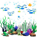 Zonon Under The Sea Wall Decals Coral Reef and Seaweed, Ocean Wall Decals Stickers, Undersea Decor Stickers, Underwater Sea Stickers for Nursery Living Room Office(Classic Style) - style: Classic