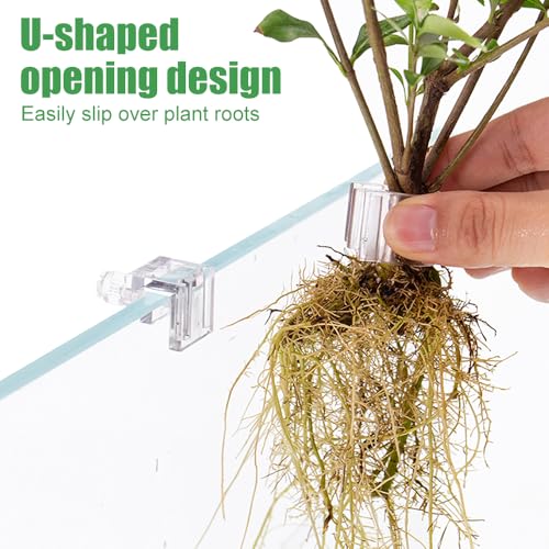 DONGKER Aquarium Plant Holder,6 PCS Reusable Fish Tank Hanging Plant Cups for 0.39"/0.3"-0.6" Aquarium Tank Glass Thickness - color: M