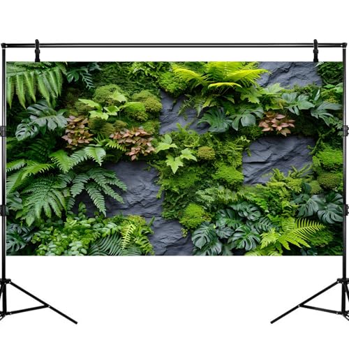 Rock Wall Aquarium Background Stabilized Moss Plants Adorning Wall Fish Tank Background Lush Green Moss Fern Reptile Tank Background Rock Wall Reptile Tank Background Moss Tank Background 24x16in - color: Grey_Green, size: 24(W)x16(H)inches/ 60(W)*40cm(H)