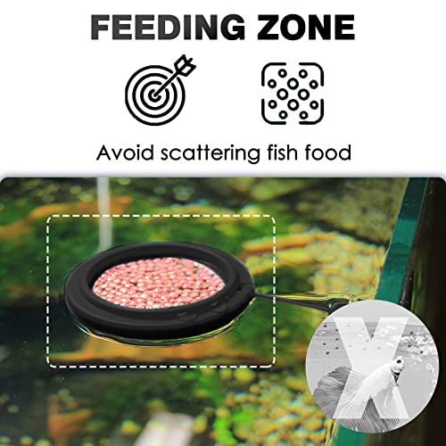 Fish Feeding Ring, Automatic Aquarium Accessory, Prevents Uneaten Food, Ideal for Busy Owners, Made from Durable Materials, Easy to Install and Adjust