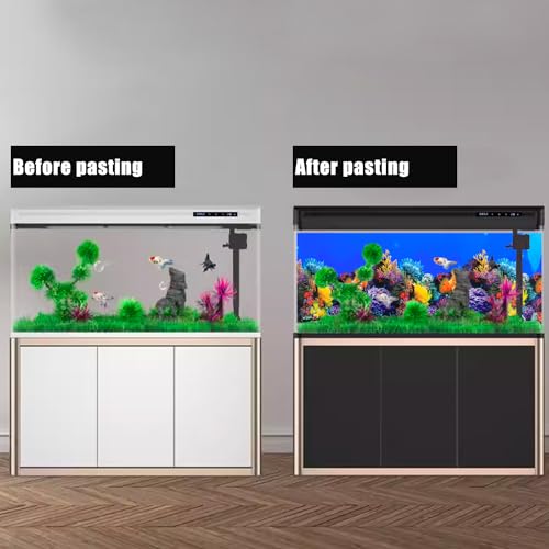 Lainrrew Aquarium Background Poster HD, Dual-Sided Water Plants & Fish Tank Landscape, 16"x40", Vivid Marine Life, Waterproof Scenery, Easy to Install, Durable Tank Decor (Type 4) - color: Type 4