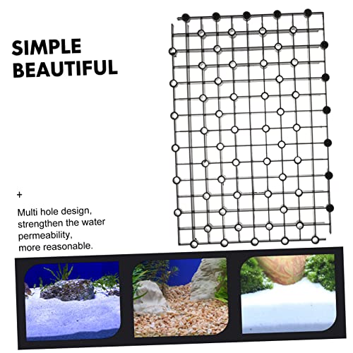 Mikikit 2pcs Gravel Aquarium Divider Wear-Resistant Isolation Plate for Fish Tanks Multi Under Gravel Board Easy Installation Splicing Circulation - color: Black