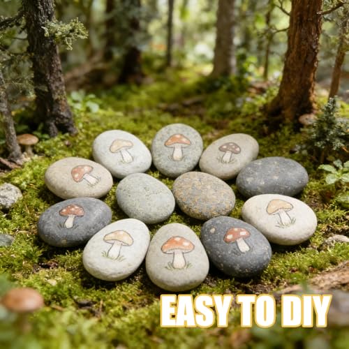 4LB Large Rocks for Painting, 1-2 Inch Natural River Rocks, Decorative Stones for Fish Tank Aquarium Fountain Garden Arts Crafting