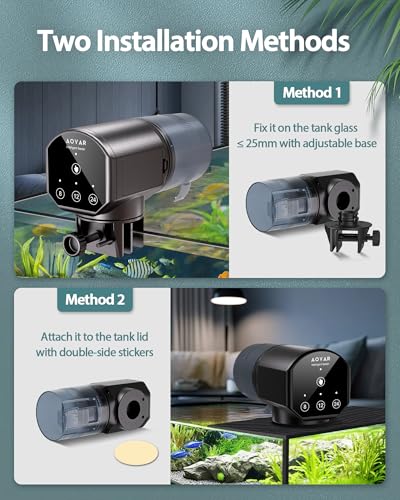 Automatic Fish Feeder Dispenser for Aquarium: 200ml Large Capacity Auto Feeders for Small Tank Turtle Betta Koi - Battery Food Feeding Timer for Flakes Pellet Vacation Weekend Day - size: CY-059A