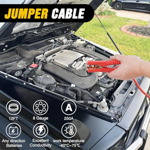 Nilight Car Emergency Kit with Jumper Cable, First Aid Kit Safety Assistance Tools for Travel Camping Outdoor Cars Truck SUV RV, Roadside Essentials with Flash Light - color: Essential Kit+Tire Repair Fuse kit