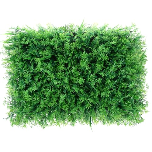 Artificial Aquarium Grass Mat, Aquarium Plants Plastic Grass Wall Fake Lawn Turf Plastic Green Plants Mat for Fish Tank Lawn Decor
