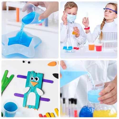 Gartful Resin Mixing Cups and Sticks, 70 Packs Epoxy Measuring Cups Kit - 20PCS 200ml Disposable Graduated Cups, 50PCS Wooden Stir Sticks for Mixing Paint, Stain, Epoxy, Resin - color: Clear cups+wooden stick, size: 200ml