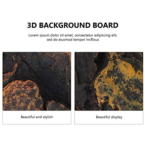 TEHAUX 3D Background Board for Reptile Tank Turtle Tank Background Plate Multi-Purpose Decor for Home Office