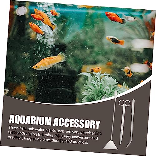 SUPVOX 1set Aquarium Tool Multi-Function Plant Trimming Scissors Scraper Portable Shovel for Easy Aquascaping and Tank Maintenance