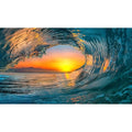 Ocean Wave Aquarium Background Sunset Mountains Sea Waves Fish Tank Background Fantasy Tropical Sunrise Seascape View Terrarium Backgrounds Ocean Mountain Panoramas Reptile Tank Backgrounds 24x12in - color: Jasper, size: 24(W)x12(H)inches/ 60(W)*30cm(H)