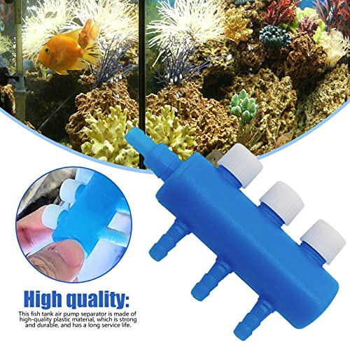 Aquarium Air Tubing Valves – Air Pump Splitter Control, Adjustable Lever Distributor | Airline Tube Connectors Fittings For Fish Tank Bubblers, Aquatic Systems, Airs Flow Management And Oxygen Supply - color: 3 heads