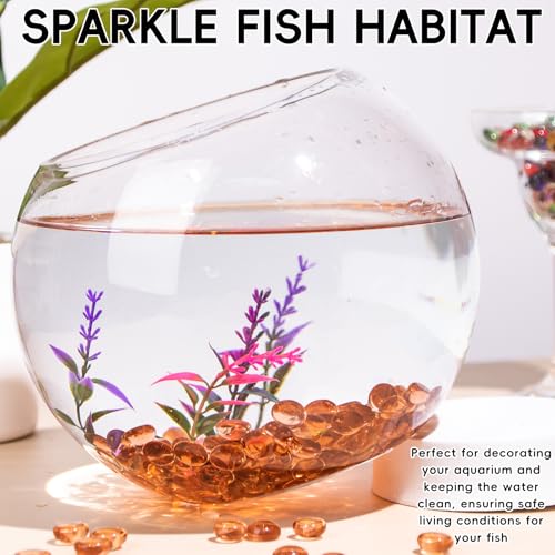 1 LB Glass Marbles, Pink Mini Flat Glass Beads~150 PCS for Vase Fillers, Floral Bottom Mancala Gems Pebbles Fish Tank Rocks for Table Aquarium,Home Decor Art Craft Supplies(0.5"~0.7") - color: Pink~1 Lb, size: 1 LB