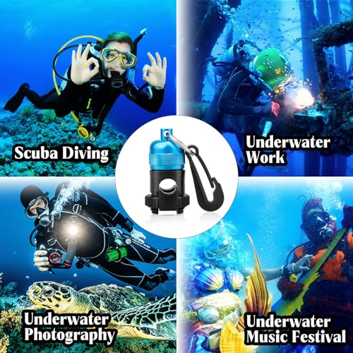 2PACK Scuba Regulator Hose Holder, Magnetic Adjustable Octopus Holder Octo Tank Retainer with Clip, Installs to Your BCD Easily! - color: Blue
