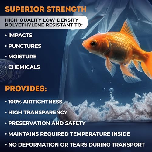 APQ Supply Clear Plastic Fish Bags, 9 x 18 Inch, 2 Mil Poly Fish Transport Bags, Pack of 1000, Unprinted Clear Poly Bag for Aquarium Species Transfer and Transport - style: 9" X 18" / 2 Mil / 1000 Pack