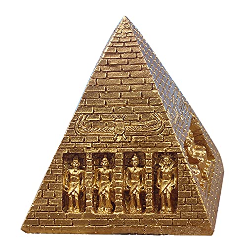 Egypt Pyramid Statues Reptile Small Pharaoh Figurine Sculpture Gold Aquarium Terrarium Fish Tank Decorations Ornament Turtle Lizard Tanks Egyptian Décor