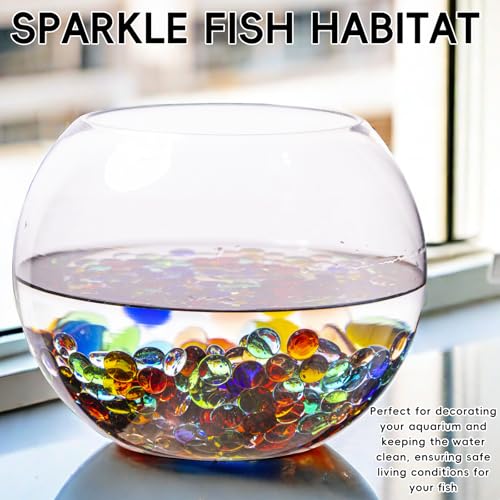 1 LB Mix Color Glass Beads, Mini Flat Glass Marbles~150PCS for Vase Fillers, Floral Bottom Mancala Gems Pebbles Fish Tank Rocks for Table Scatter Aquarium,Home Decorative Art Craft Supplies(0.5"~0.7") - color: Mix Color~1 Lb, size: 1 LB