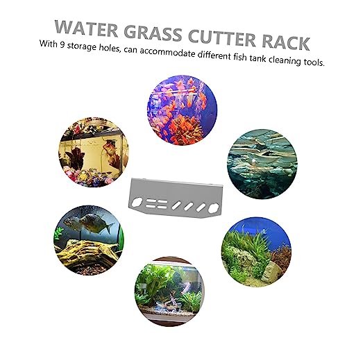 1Pc Aquarium Tool Holder Compact Fish Tank Organizer for Scissors Tweezers and Scrapers Durable Water Grass Tool Rack with Multiple