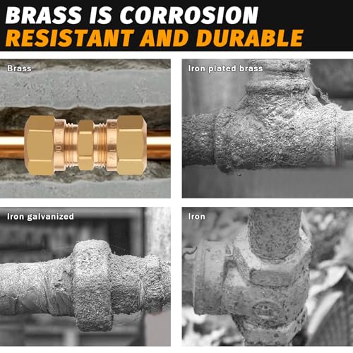 DOT Air Brake Line Fittings Connector for Nylon Tubing 1/2", Brass Air Compression Nylon Hose Fitting with D.O.T Approved for Trucks Trailers and Industrial Repair(Pack 2) - color: Redesigned Air Brake Fitting, size: 1/2" Od