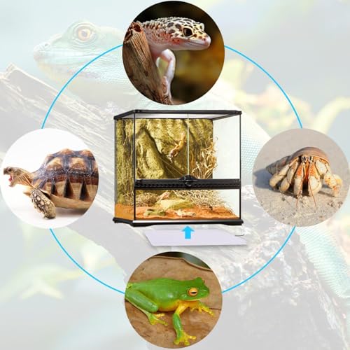 Aiicioo Under Tank Heater Thermostat - Reptile Heating Pad with Temperature Control Reptile Heat Mat for Combo Set for Hermit Crab Lizard Terrarium 8W - size: 6" X 8"(8W) with Thermostat