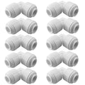 1/4 RO Tubing Elbow Connector 90 Degree 1/4 Push To Connect Fittings For RO/DI Water Filter System/Aquarium (Pack Of 10)