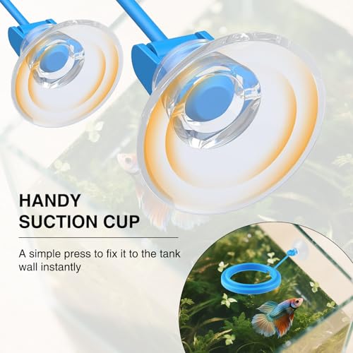 4 Pcs Fish Feeding Ring for Aquarium – Round and Square Floating Food Feeder with Suction Cup, Fish Tank Feeding Ring for Guppy, Goldfish