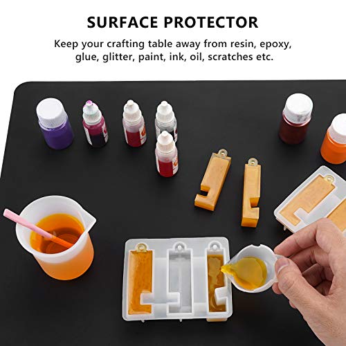 Gartful Silicone Sheets for Crafts, 3PCS Resin Jewelry Casting Molds Mats, Multipurpose Table Cover Placemat, Counter Top Protector Pad, Nonskid Nonstick, Black(15.7 x 11.8 inches) - color: Black, size: 3pcs - 15.7 x 11.8 inches