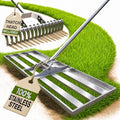 Oris Garden® Lawn Leveling Rake 30 inch - Ground Leveler for Yard, Sand, Soil, Grass - Dirt Leveling Tool, Heavy Duty Stainless Steel rakes for Golf, Grading, Gravel (30" Leveling + Thatch Rake) - style: 30" Leveling + Thatch Rake