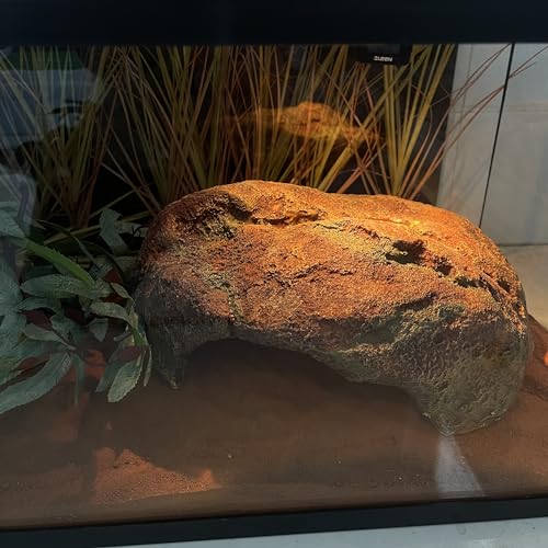 Extra Large Reptile Hide Resin Snake Hideout for Ball Pythons Amphibians Hides and Caves Simulation Rock Reptile Habitat Hidden for Habitat Lizard Leopard Gecko Bearded Dragon