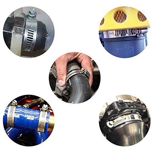 LOKMAN 20 Pack Stainless Steel Hose Clamp Adjustable 3/4'' - 1-1/8'' (19-29mm) Worm Gear Hose Clamp, Metal Fuel Line Pipe Clamp for Plumbing, Automotive And Mechanical Application - size: 19-29mm