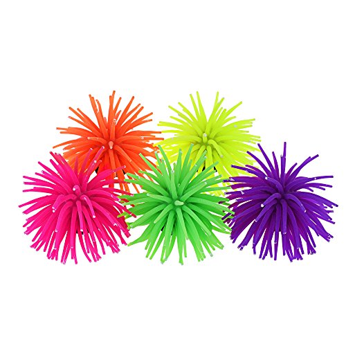 Cosmos Artificial Sea Anemone Ornaments Aquarium Fish Tank Decorations, 5 Pcs in Assorted Colors