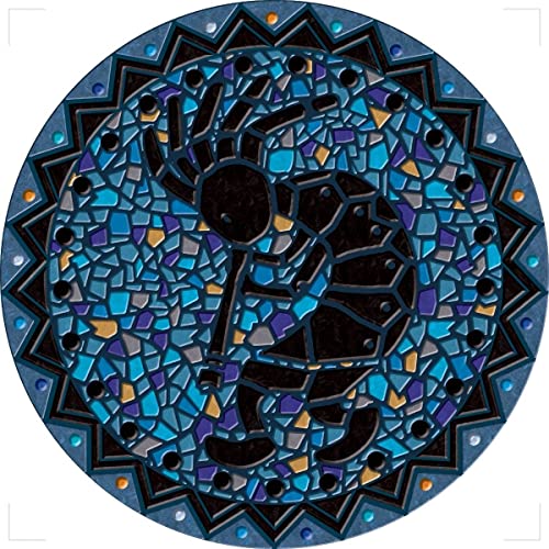 Decorative Pool Art - Poolmat - 50+ Designs Easy to Install and Remove - size: 59" in Diameter, style: Blue Kokopelli