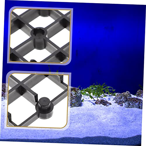 Mikikit 2pcs Gravel Aquarium Divider Wear-Resistant Isolation Plate for Fish Tanks Multi Under Gravel Board Easy Installation Splicing Circulation - color: Black