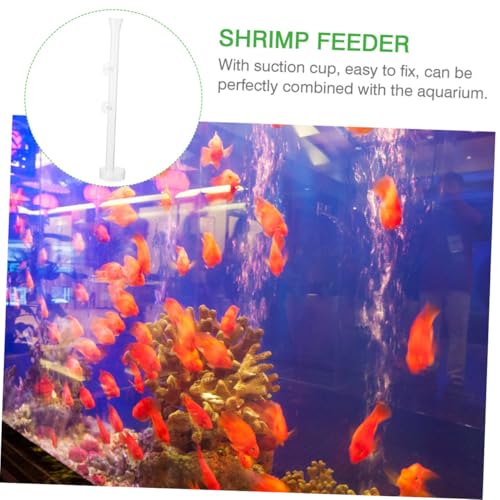 Toyvian Aquarium Shrimp Feeding Tube and Glass Feeder with 30cm Feeding Dish for Fish Tank Tools