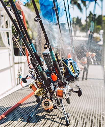 Rod-Runner Fishing Rod Carrier | Pro 5 Portable Rod Rack - color: Gray