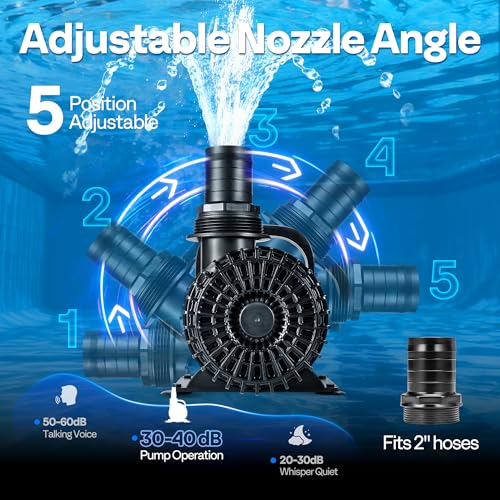 VIVOHOME Electric 620W 9000GPH Submersible Water Pump for Koi Pond Pool Waterfall Fountains Fish Tank and Aquarium - size: 9000GPH