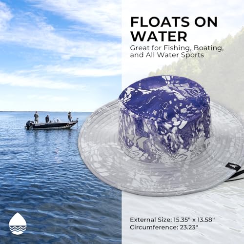 KastKing Sol Armis UPF 50 Boonie Hat - Sun Protection Hat, Fishing Hat, Beach & Hiking Hat, Paddling - color: M: Prym1 Purple Fizz, size: Laser-vented Design