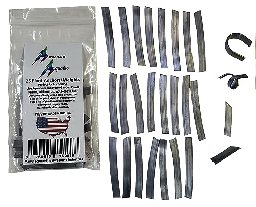 Awesome Aquatic Plant Anchors/Weights 25 pk Strip Lead Ribbon Live Plants Weight Anchor (25 Pack Strips) - size: 25 Pack Strips